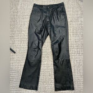 Women's Wilsons Leather Maxima Black High Rise SOFT Leather Pants Size 12
